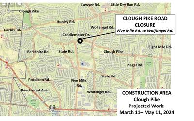 Clough Pike Opens to Two-Way Traffic, But Full Road Closure Coming in March